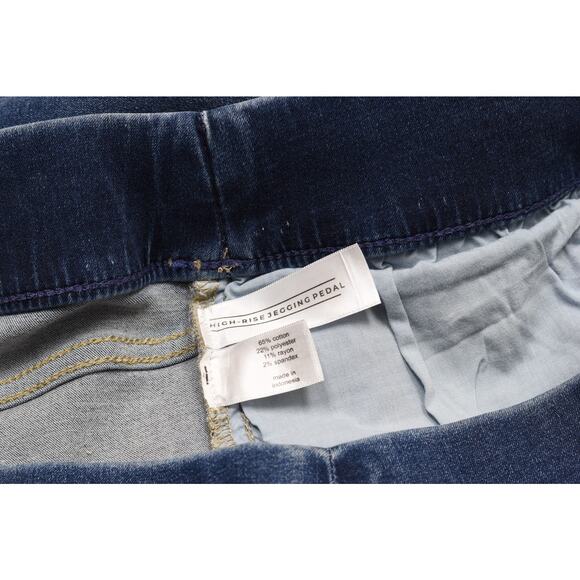 Lane Bryant Plus Size 22 Blue High-Rise Jegging Pedal Cropped Jeans - Picture 2 of 8